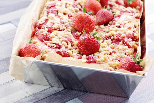 Homemade strawberry pie — Stock Photo, Image