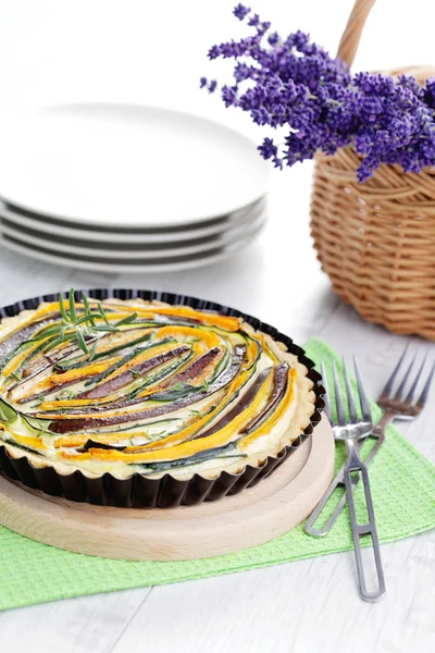 Hoemade delicious vegetable tart — Stock Photo, Image