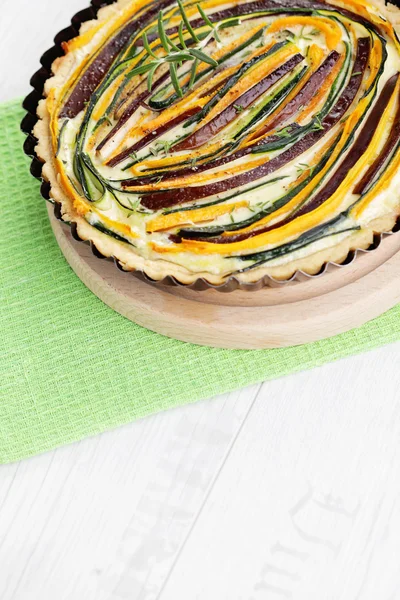 Hoemade delicious vegetable tart — Stock Photo, Image