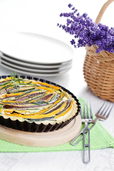 Hoemade delicious vegetable tart — Stock Photo, Image