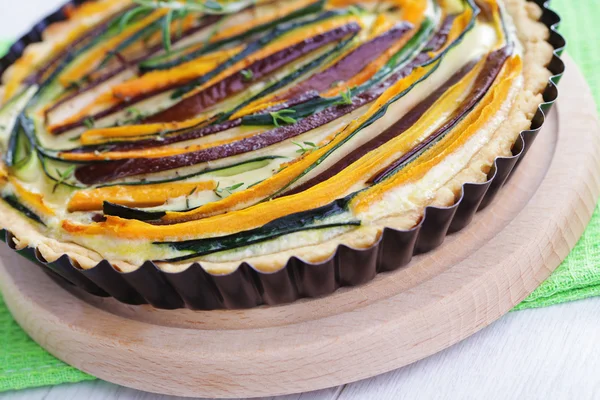 Hoemade delicious vegetable tart — Stock Photo, Image