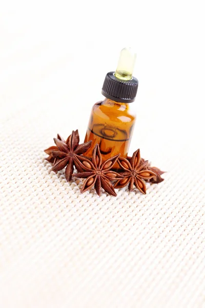 Bottle of anise essential oil — Stock Photo, Image