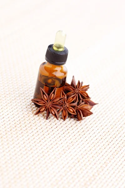 Bottle of anise essential oil — Stock Photo, Image