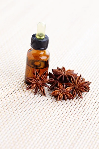 Bottle of anise essential oil — Stock Photo, Image