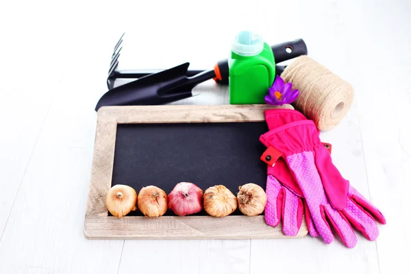 Gartengeräte und Rahmen — Stockfoto