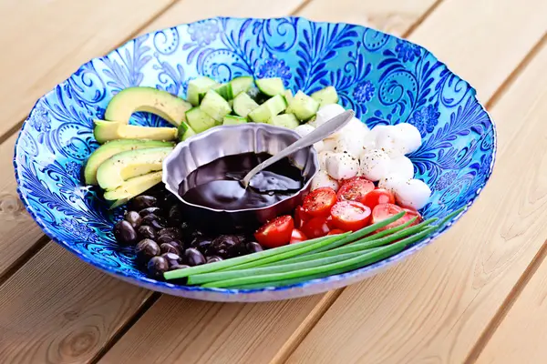 Fresh ingredients for salad — Stock Photo, Image