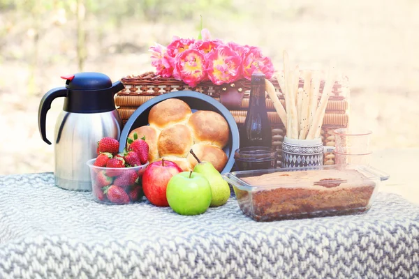 Gıda piknik kez — Stok fotoğraf