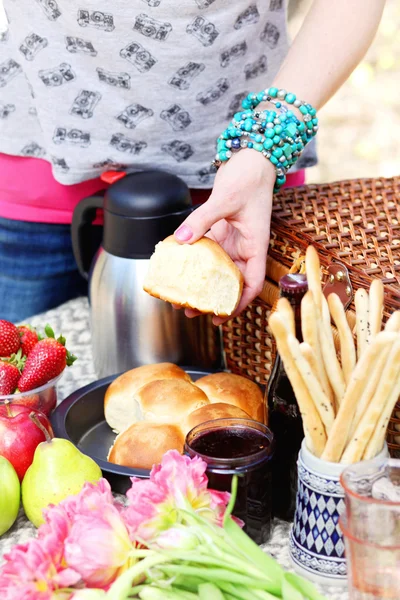 Gıda piknik kez — Stok fotoğraf