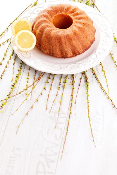 Bolo de limão caseiro — Fotografia de Stock