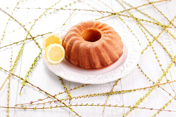 Домашній лимонний торт — стокове фото