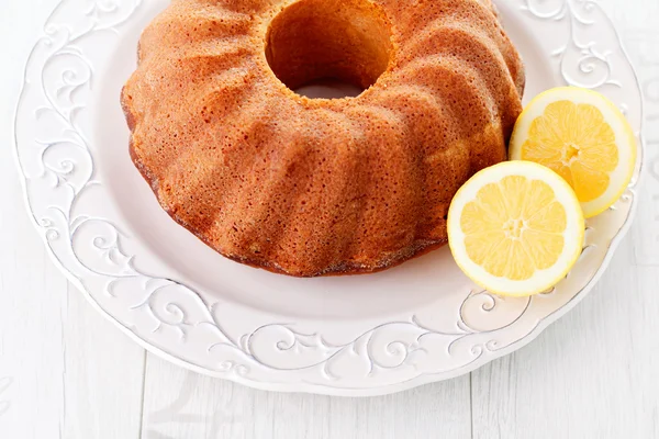 Hausgemachter Zitronenkuchen — Stockfoto