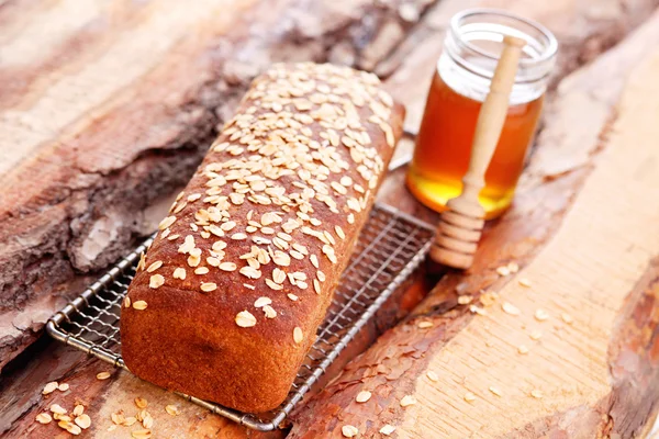 Хліб з медом і вівсом — стокове фото