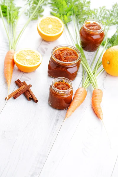 Carrot and orange jam — Stock Photo, Image