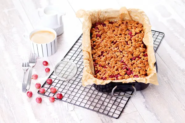 Homemade gooseberry cake — Stock Photo, Image