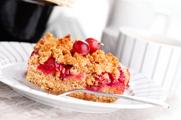 Homemade gooseberry cake — Stock Photo, Image