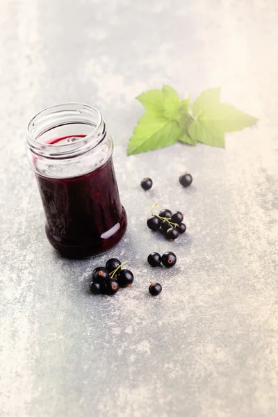 Homemade blackcurrant jam — Stock Photo, Image