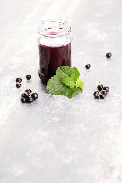 Ev yapımı blackcurrant reçel — Stok fotoğraf