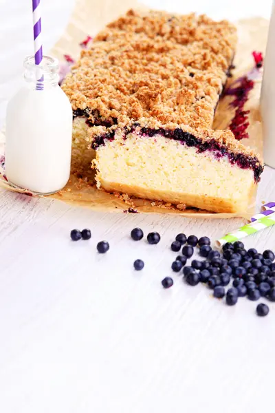 Hausgemachter Blaubeerkuchen — Stockfoto