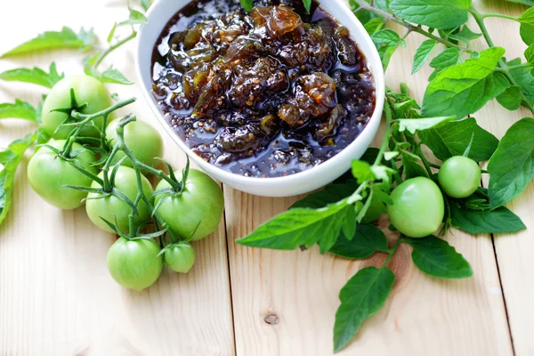 Green tomatoes jam — Stock Photo, Image