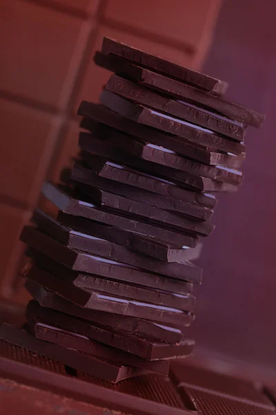 Pila de chocolate negro —  Fotos de Stock