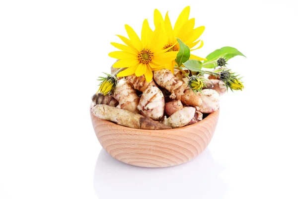 Bowl full of topinambur — Stock Photo, Image