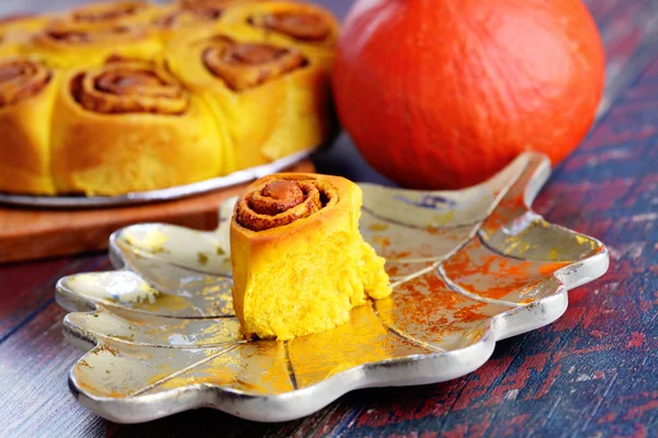 Rotoli di cannella di zucca — Foto Stock