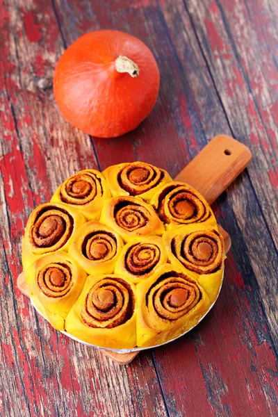 Rollos de canela de calabaza —  Fotos de Stock