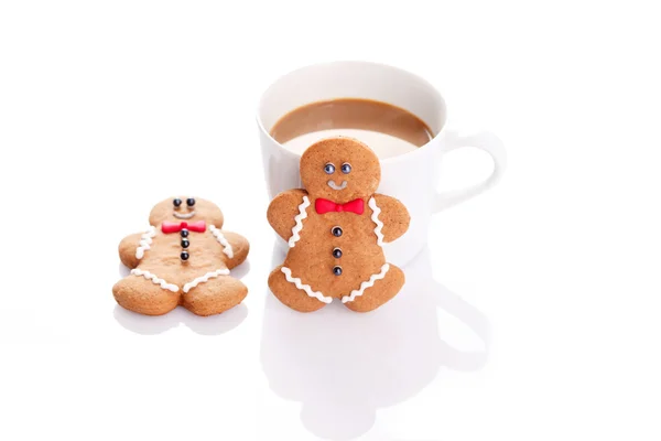 Biscotti fatti in casa di pan di zenzero — Foto Stock