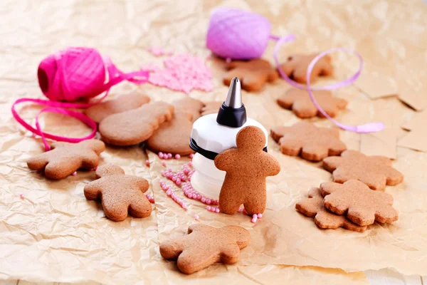 自制可爱 gingerbreads — 图库照片