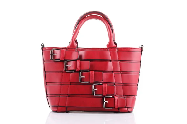 Çok güzel kırmızı el çantası — Stok fotoğraf