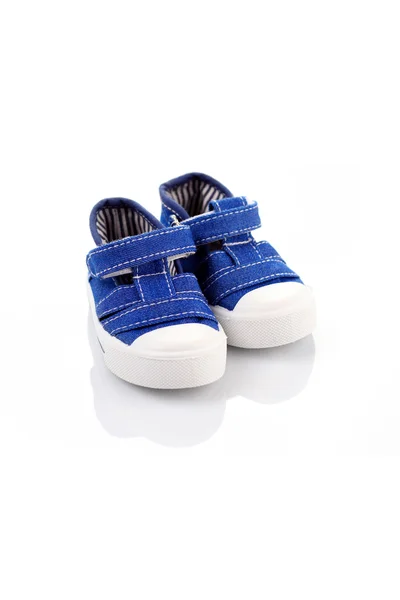 Blue baby shoes — Stock Photo, Image