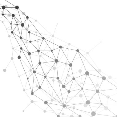 Molekül ve iletişim arka plan. WHI üzerinde izole molekülleri