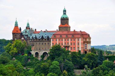 ksiaz Kalesi yakınında walbrzych, Polonya 