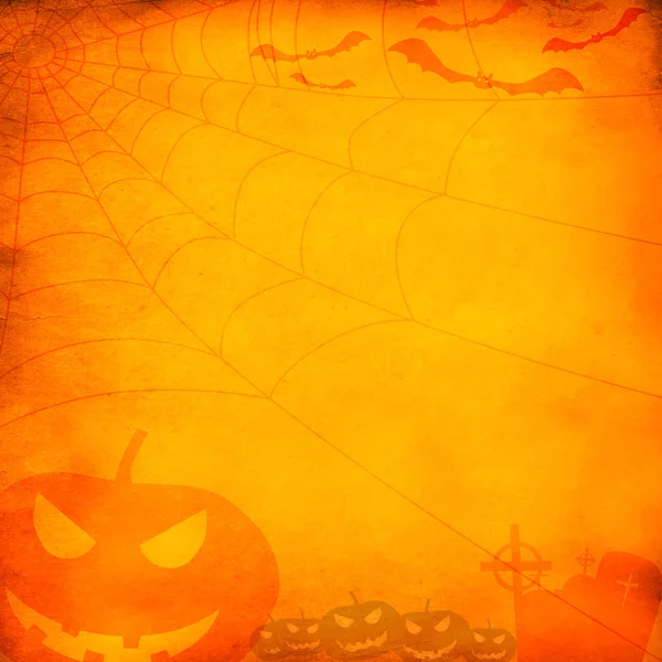 Grunge arancione Halloween sfondo — Foto Stock