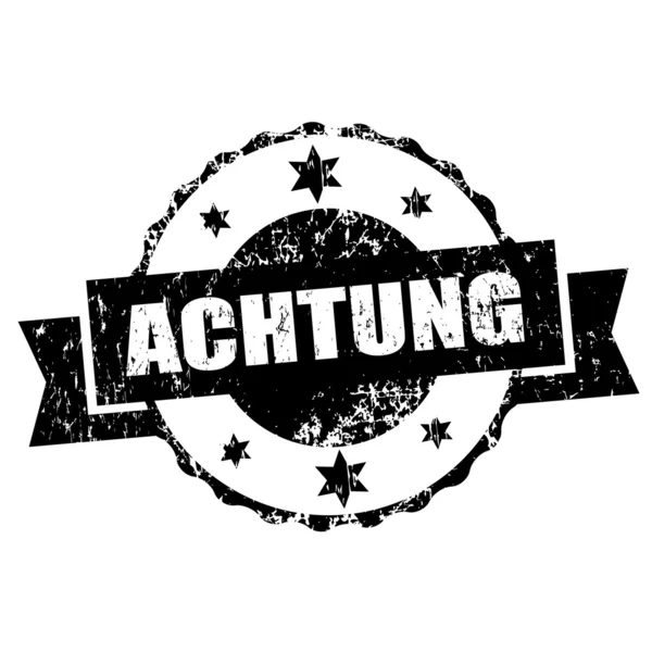 Sello de achtung, vector — Vector de stock