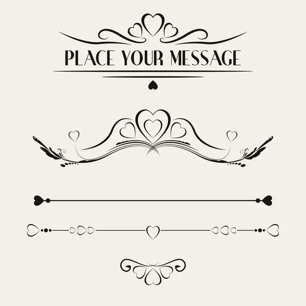 Sevgililer unsurları ayarla, vektör