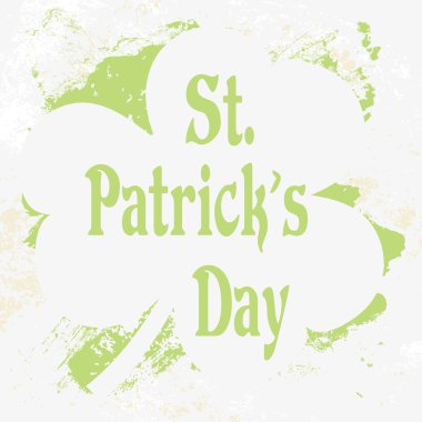 Grunge st. patrick günü geçmiş, vektör 