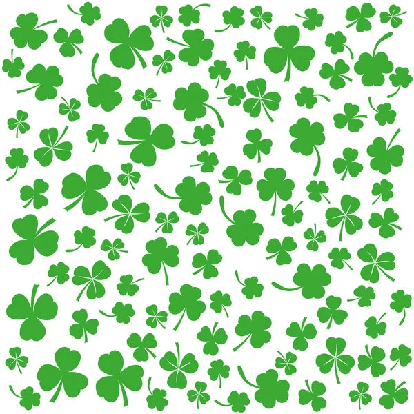 Background with clovers, St. Patrick's Day background, vector — Stock Vector