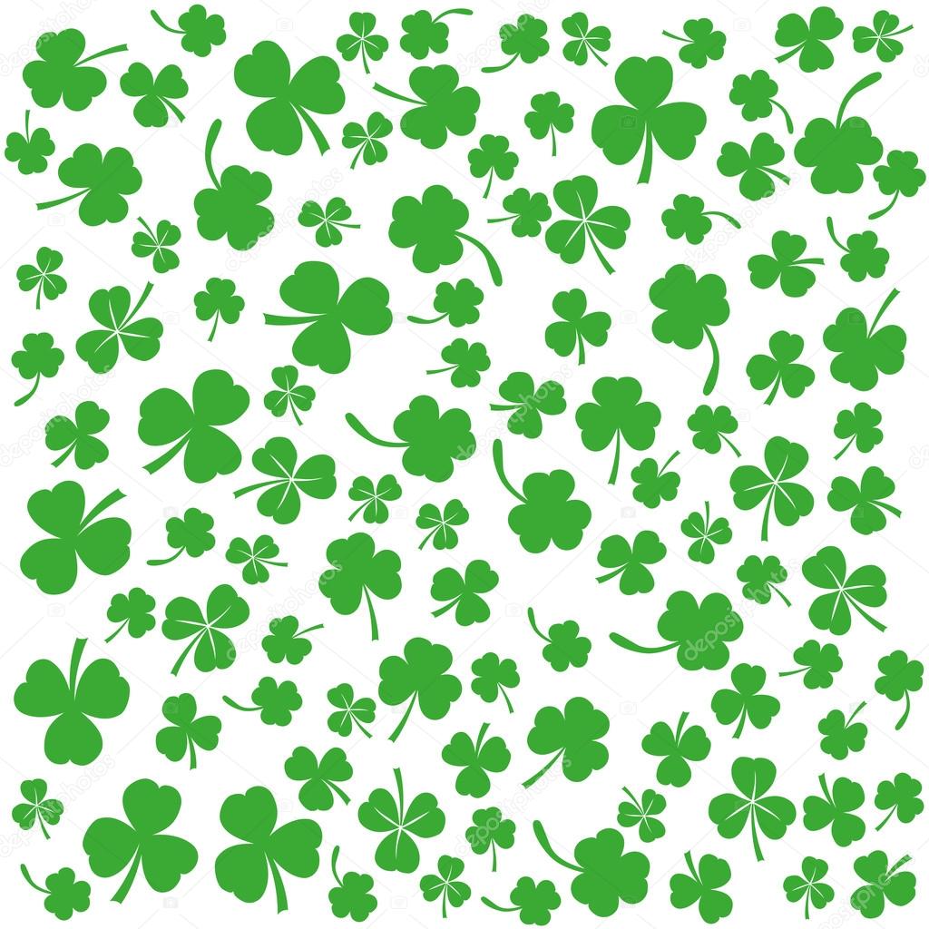 Background with clovers, St. Patrick's Day background, vector