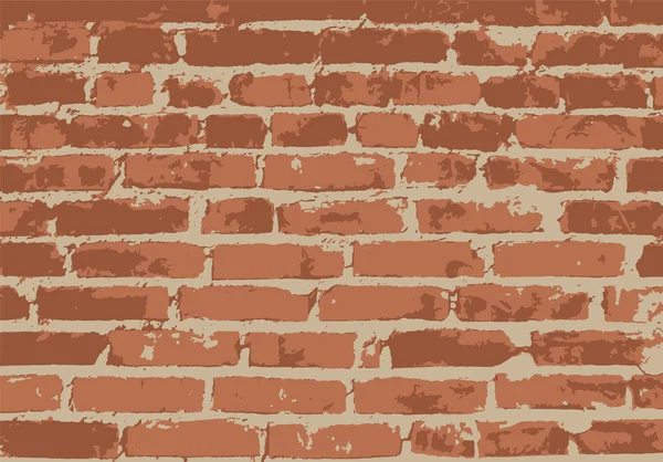 Old vintage brick wall. Background, pattern. Vector — Stock Vector