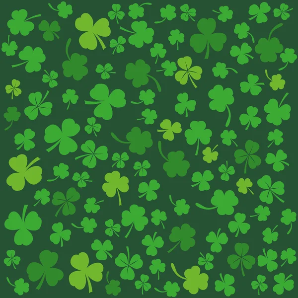 Hintergrund mit Kleeblättern, st. patrick 's day background. Vektor — Stockvektor