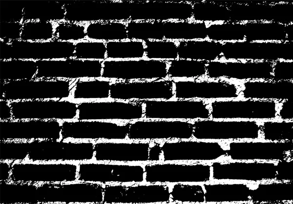 Old vintage brick wall. Background, pattern black and white. Vec — Stock Vector