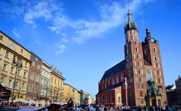 KRAKOW, POLONIA - 10 APRILE 2015: Chiesa di Santa Maria nella storia — Foto Stock