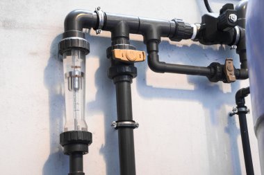 Close up tab water meter 