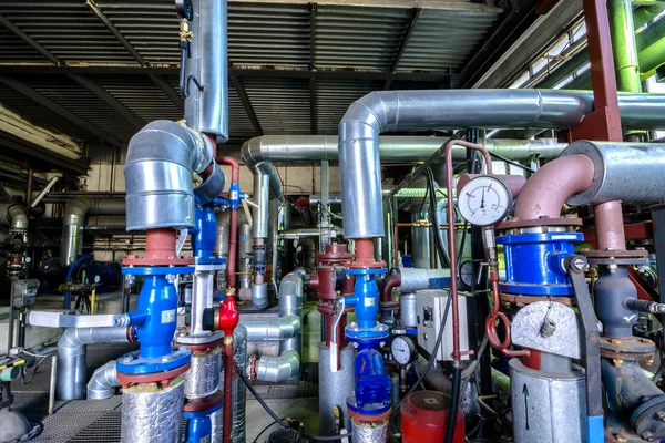 Industrial zone, Steel pipelines and equipment in thermal power 