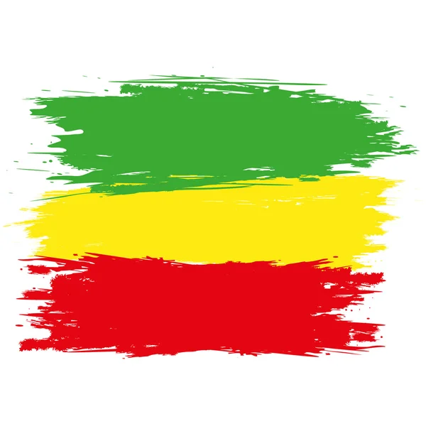 Grunge rasta bandera como fondo, vector — Vector de stock