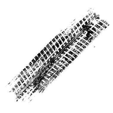 Grunge siyah lastik parça beyaz arka plan üzerinde vektör 