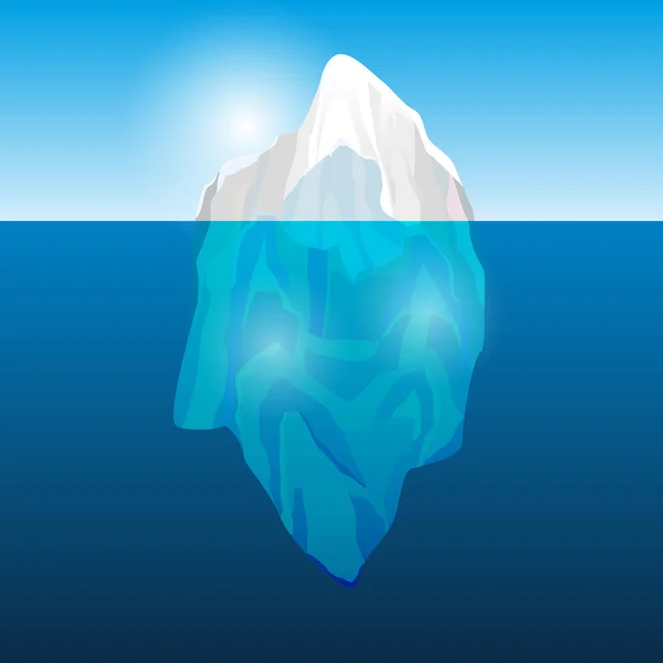 Iceberg en el océano, vector — Archivo Imágenes Vectoriales