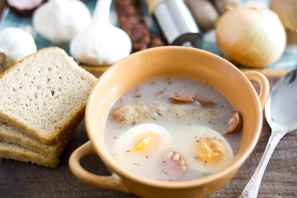 Polissage traditionnel Zurek, soupe de Pâques . — Photo