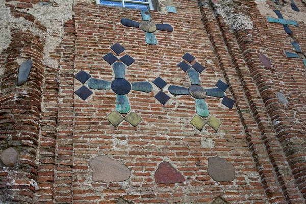 Orthodoxe kerk van de heiligen Boris en Gleb (Kalozha) (12e eeuw), detail. Grodno. Wit-Rusland — Stockfoto